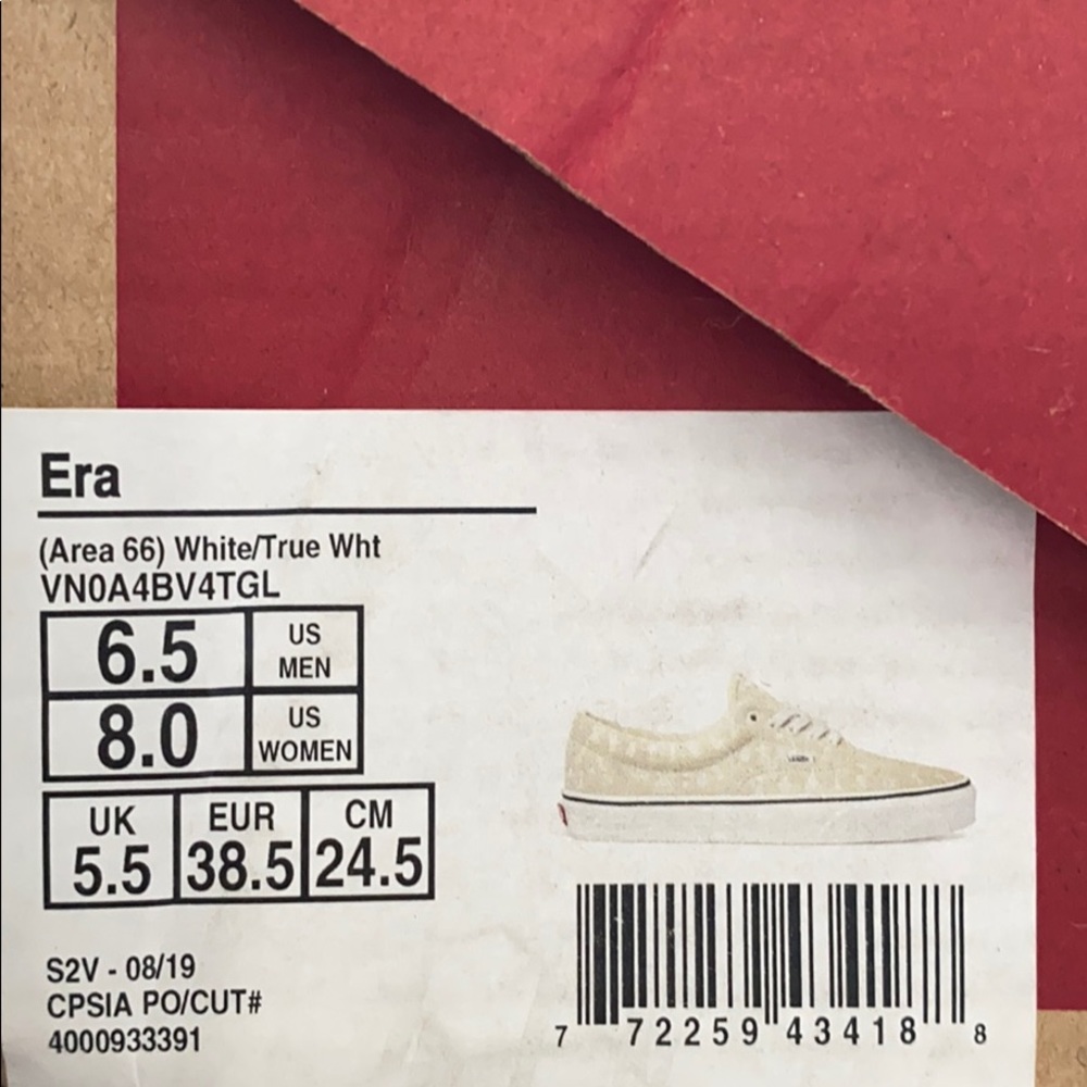 🌿Sale🌿 VANS Era Area 66 Suede White Off AUTHENTIC Women's Size VN0A4BV4TGL - Picture 9 of 9